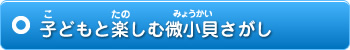 子どもと楽しむ微小貝さがし